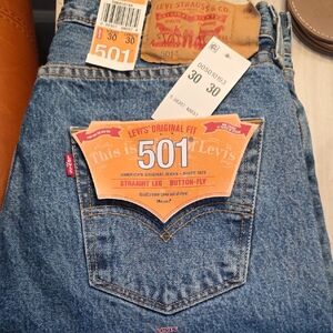 Levi's 501 Straight Leg Blue Jeans